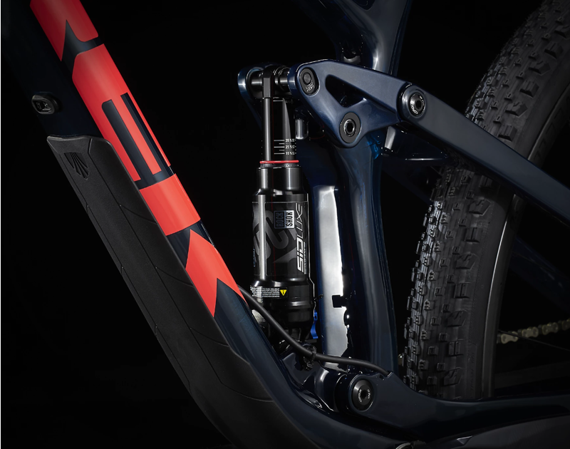 Trek Top Fuel 9.8 GX AXS Full Suspension Mountain Bike 2021 in Blue-2